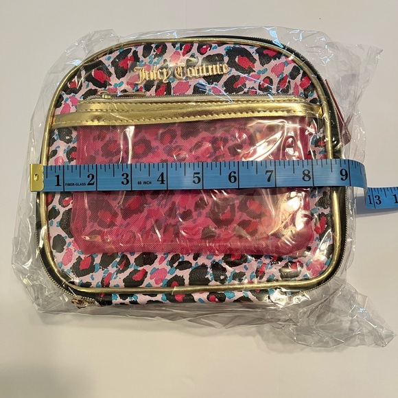 Juicy Couture Pink Leopard Pattern Cosmetic Train Case NWT - Picture 8 of 12